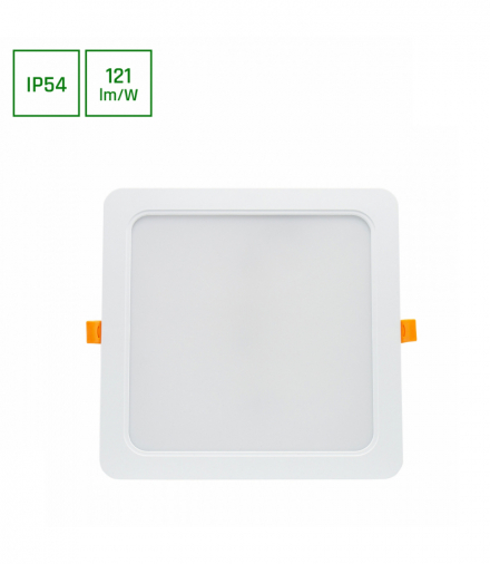 DURE 3 DOWNLIGHT 24W CW 230V 110st IP54 IK06 220x220x34 BIAŁY kwadratowa zasilacz zintegrowany Spectrum SLI043012CW_PW