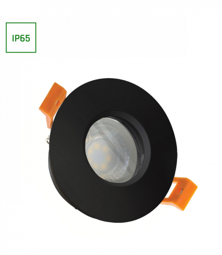 OCZKO FIALE IV GU10 250V IP65 FI83x51mm CZARNY okrągła Spectrum SLIP001016