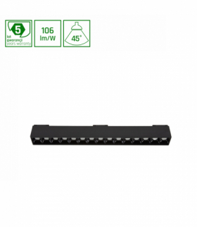 SYSTEM GRID - Model M - moduł liniowy raster 50x38,5x402 mm, 17W, 45° Spectrum WLD+10012WW90