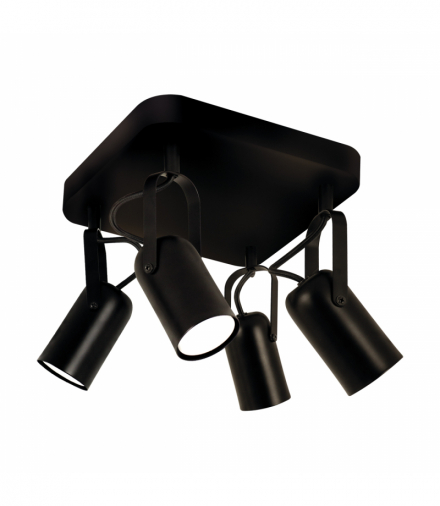 Oprawa ścienno-sufitowa LOFTA GU10 4D BLACK czarny Struhm 04396