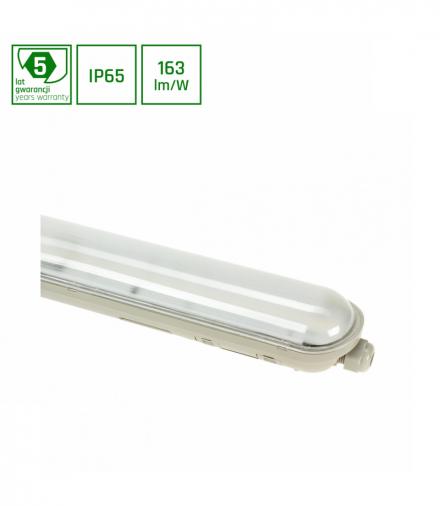 LIMEA GIGANT HERMETYK 600mm 20W NW 230V 120ST IP65 IK10 600x72x70mm SZARY 5 LAT GW. Spectrum SLI028024NW_PW