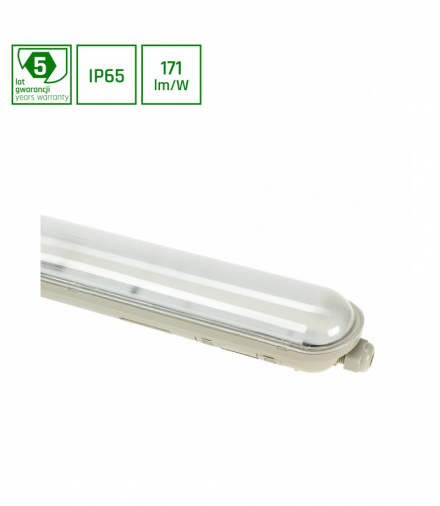 LIMEA GIGANT HERMETYK 1500mm 52W NW 230V 120ST IP65 IK10 1490x72x70mm SZARY 5 LAT GW. Spectrum SLI028026NW_PW