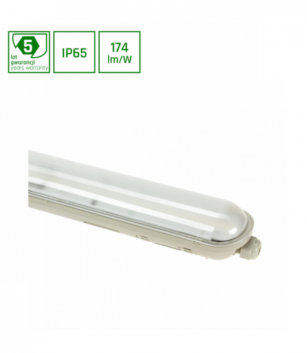 LIMEA GIGANT HERMETYK 1200mm 38W NW 230V 120ST IP65 IK10 1190x72x70mm SZARY CZUJNIK Spectrum SLI028025NW_PW_CZUJNIK