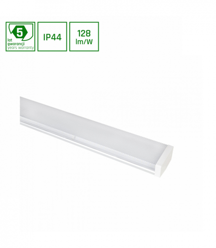 LIMEA PRISMATICA 1200mm 40W NW 230V 100st IP44 IK10 1200x110x60mm 5 lat gw. Spectrum SLI028036NW_PW