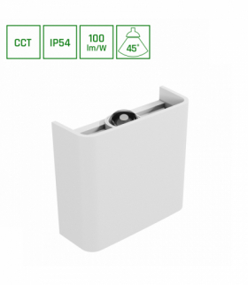 Lampa na elewację, LUNARIX 1 KINKIET 2W CCT 230V IP54 RA90 110x100x40MM BIAŁY, ŚWIECI GÓRA/DÓŁ Spectrum SLIP007016