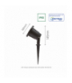 Lampa wbijana do ziemi, ruchoma FLORI GU10 ALU 250V IP65 98x145mm CZARNA Spectrum SLIP012012