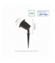 Lampa wbijana do ziemi, ruchoma FLORI GU10 ALU RAY 250V IP65 98x160mm CZARNA Spectrum SLIP012013
