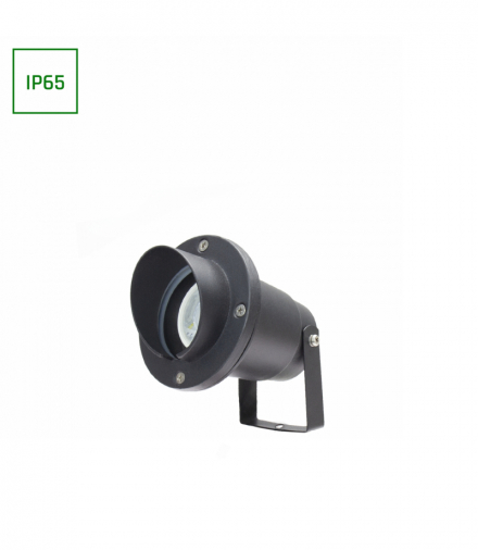 Lampa wbijana do ziemi, ruchoma FLORI GU10 ALU ANGLE 250V IP65 98x180mm CZARNA Spectrum SLIP012014