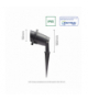 Lampa wbijana do ziemi, ruchoma FLORI GU10 ALU ANGLE 250V IP65 98x180mm CZARNA Spectrum SLIP012014