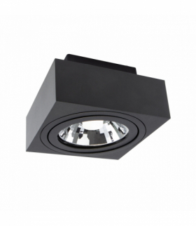 MIRORA AR111 NATYNKOWA GU10 250V IP20 145X145X85mm CZARNY kwadratowa ruchoma Spectrum SLIP005048