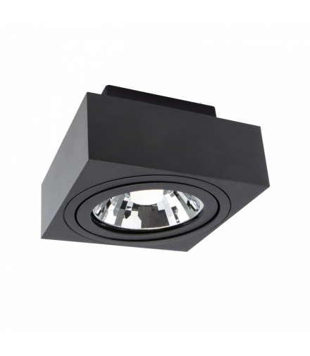 MIRORA AR111 NATYNKOWA GU10 250V IP20 145X145X85mm CZARNY kwadratowa ruchoma Spectrum SLIP005048