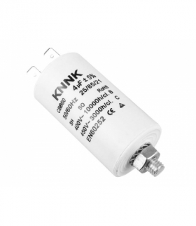 Kondensator silnikowy 4 uF / 450 VAC. LXKONN029