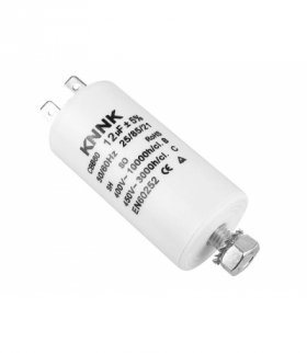 Kondensator silnikowy 12 uF / 450 VAC. LXKONN07