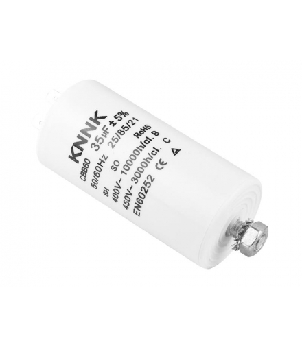 Kondensator silnikowy 35 uF / 450 VAC. LXKONN030