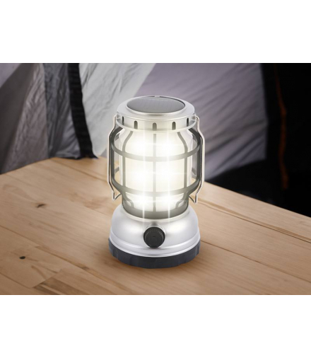 Lampa kempingowa solarna LTC 39-LED SMD, 800lm, 2-funkcje (światło neutralne, imitacja płomienia) aku.1200mAh, IP65, MicroUSB LTC LXLL259