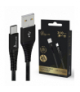 Extralink Smart Life Braided 15W USB Type-A to Type-C 2m Czarny Kabel USB 5V 3A EXTRALINK CABESL01