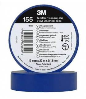 Winylowa taśma elektroizolacyjna 3M™ Temflex™ 155, NIEBIESKA, 19 MM x 20 M 7100184745