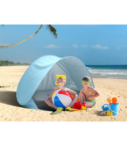 Namiot plażowy Junior samorozkładalny niebieski 145x100x88cm UV30+ LX5015XQBL
