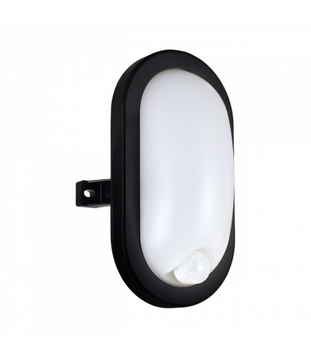 Plafoniera, lampa kanałowa hermetyczna z czujnikiem ruchu TRYTON LED SL 11W BLACK NW czarny Struhm 04329