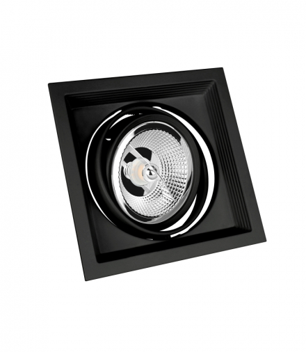 MDD MAXI UNO GU10 X 1 AR111 250V IP20 186x186x43mm CZARNY Spectrum SLIP002016