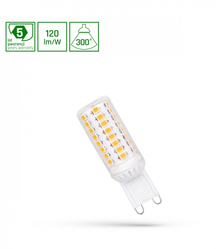 LED G9 230V 4.5W WW SMD 5 LAT PREMIUM SPECTRUM Spectrum WOJ+14436_4.5W