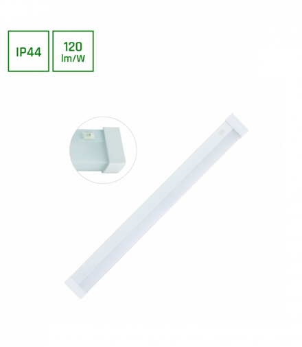 AQUATICA 15W WW 230V 150st IP44 596x46x63 BIAŁY kwadratowa końcówka, włącznik Spectrum SLI043017WW_PW