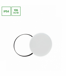 NYMPHEA BLACK & WHITE RINGS 32W NW 230V 115st IP54 FI380x55 BIAŁY/CZARNY OKRĄGŁA Spectrum SLI031036NW_PW