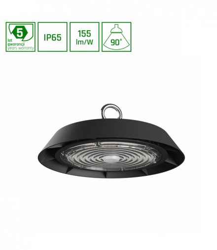 PLATEO 3 HIGH BAY 100W NW 230V 90ST IP65 IK09 250X120MM CZARNY 5 LAT GW. 1-10V Spectrum SLI044024NW_PW