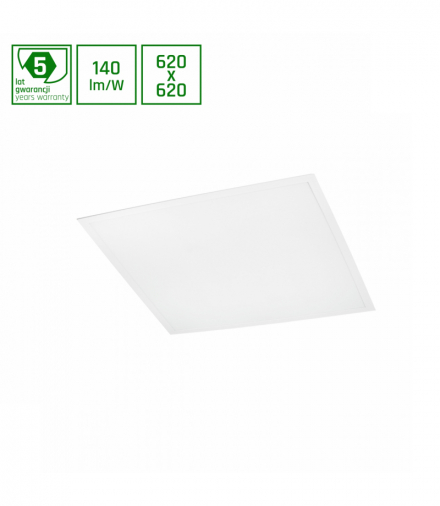 ALGINE PANEL BACKLIGHT 30W NW 230V 120st IP20 620x620x32 BIAŁY UGR19 5 lat gw. Spectrum SLI035062NW_PW