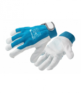 ROTT rękawice skórzane monterskie (skóra kozia) niebieskie 11 Hogert HT5K733-11