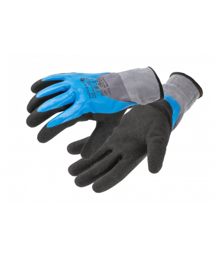 FILS rękawice powlekane 3/4 nitrylem piankowym niebieskie/szare/czarne 11 Hogert HT5K764-11