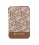 Guess portfel GUWMSHGCFSEW brązowy Wallet Cardslot Stand Gcube Stripe Magsafe TFO GSM175996