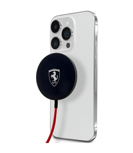 Ferrari ładowarka FECBMSMENK czarna Magsafe Shield Logo TFO BRA100417