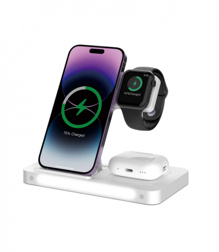 Devia ładowarka indukcyjna Smart 3w 1 15W biała TFO BRA013532