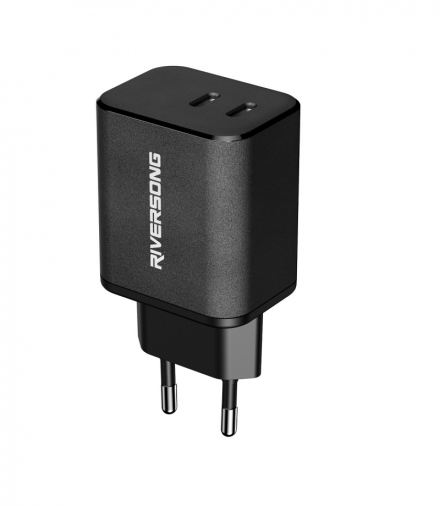 Riversong ładowarka sieciowa PowerKub G45 2x USB-C 45W czarna AD95 TFO GSM173779