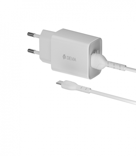 Devia ładowarka sieciowa Smart 2x USB 2,4A biała + kabel microUSB TFO BRA013516