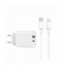 WIWU ładowarka sieciowa Wi-U002 PD + QC 20W 1x USB 1x USB-C biała + kabel USB-C - Lightning TFO GSM179557