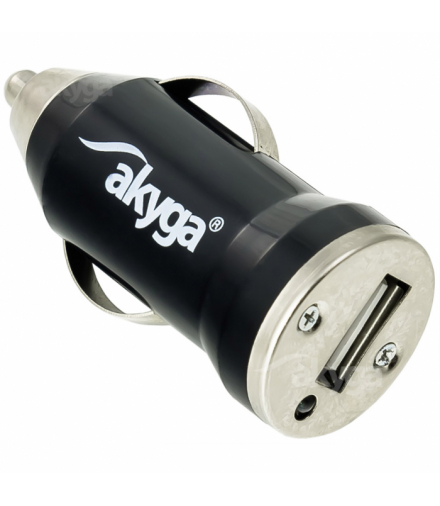 Akyga ładowarka samochodowa AK-CH-01 1x USB 1A czarna 12V TFO AKKZASAKLADSAM02