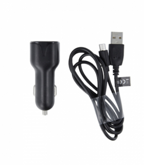 Maxlife ładowarka samochodowa MXCC-01 1x USB 2,1A czarna + kabel microUSB TFO OEM0400065