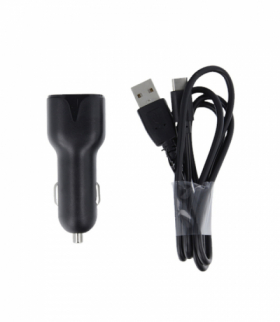 Maxlife ładowarka samochodowa MXCC-01 1x USB 2,1A czarna + kabel USB-C TFO OEM0400066