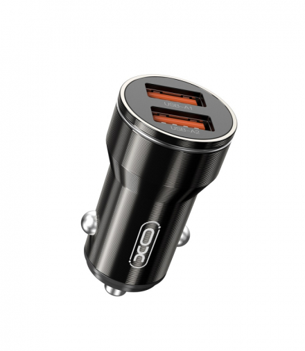 XO ładowarka samochodowa CC48 2x USB 2,4A czarna TFO GSM167451