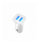 XO ładowarka samochodowa TZ10 2x USB 2,4A biała + kabel USB-C TFO GSM167467