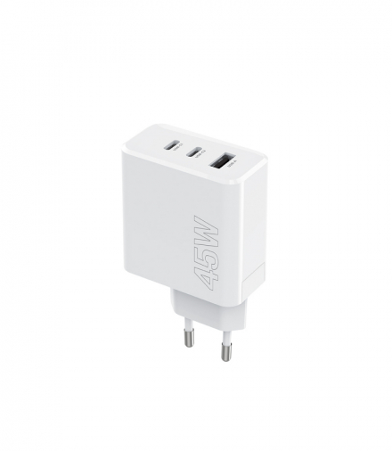 Maxlife ładowarka sieciowa PD QC MXTC-07-45ACC 2x USB-C 1x USB 45W biała TFO OEM0101205