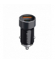 Forever ładowarka samochodowa PD QC CC-06 1x USB-C 1x USB 20W czarna + kabel USB-C - Lightning 27W TFO GSM172991