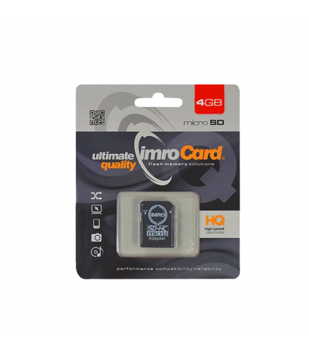 Imro karta pamięci 4GB microSDHC kl. 10 + adapter TFO KOM000780