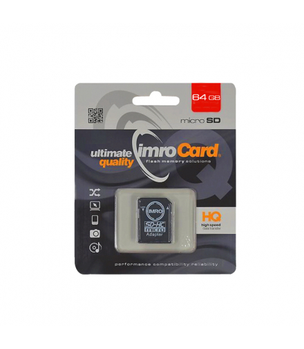 Imro karta pamięci 64GB microSDXC kl. 10 UHS-I + adapter TFO KOM000517