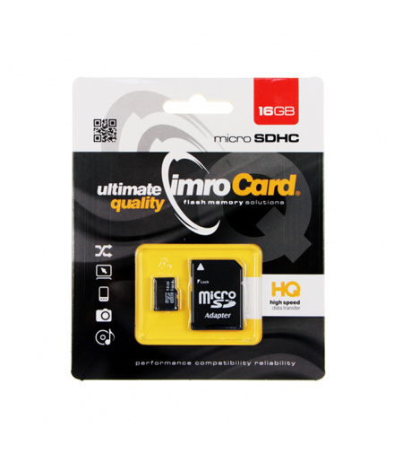 Imro karta pamięci 16GB microSDHC kl. 10 UHS-I + adapter TFO KOM000558