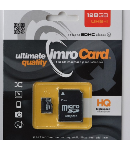 Imro karta pamięci 128GB microSDXC kl. 10 UHS-3 + adapter TFO AKKSGKARIMR00002