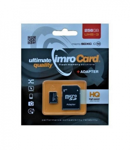 Imro karta pamięci 256GB microSDXC kl. 10 UHS-3 + adapter TFO AKKSGKARIMR00003