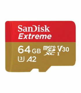 SanDisk karta pamięci 64GB microSDXC Extreme UHS-I U3 160 / 60 MB/s QActiveCam + adapter TFO AKKSGKARSAN00012